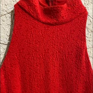 Red floral print dress. Worn once.